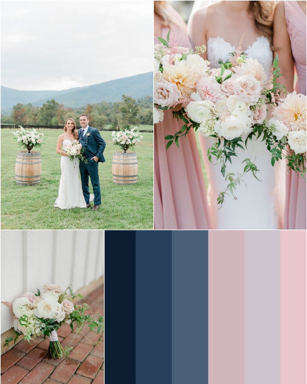 Wedding coloe programs cool blue pink Wedding coloe programs cool blue pink