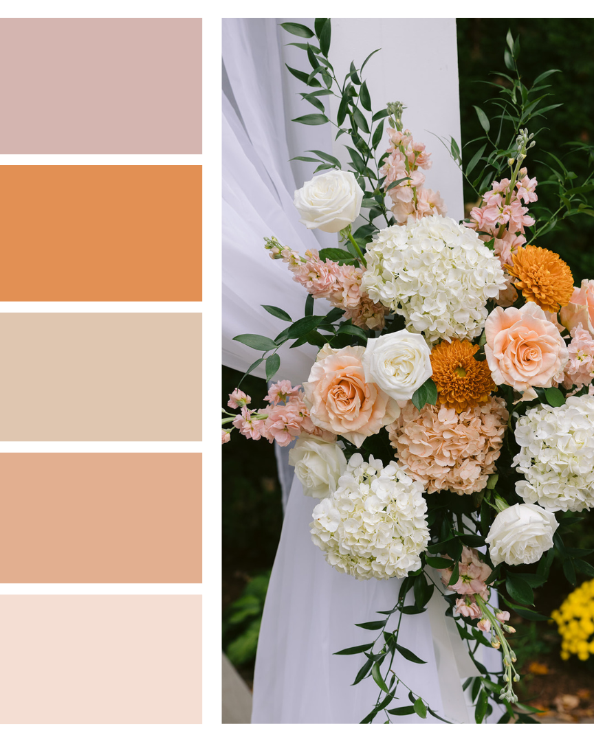 Wedding color schemes peach Wedding color schemes peach