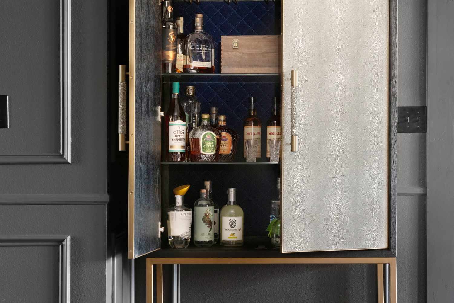 Bar cabinets are the new bar carts - here is the style
