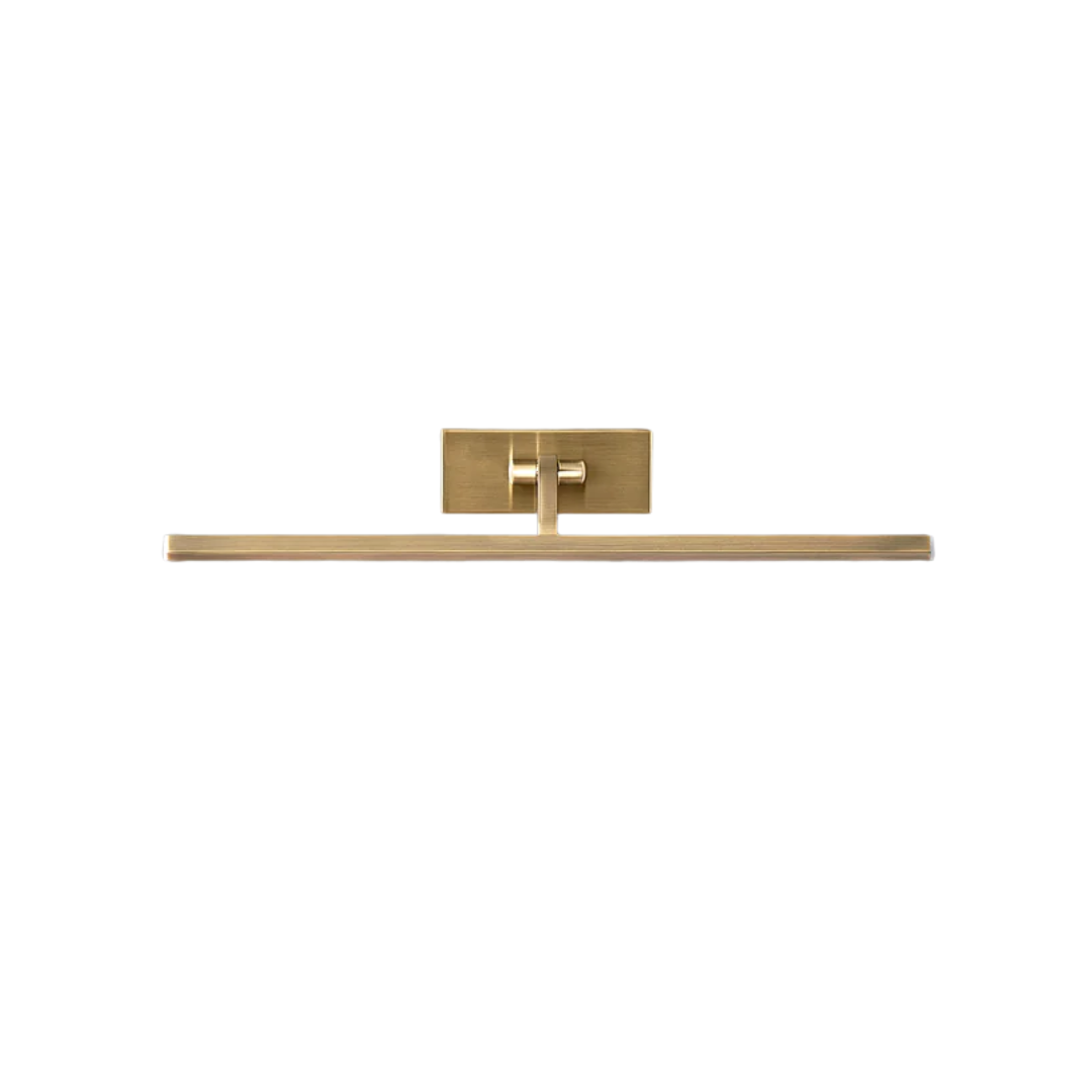 Dimmable middle shield Blake Figure light in ancient brass finish