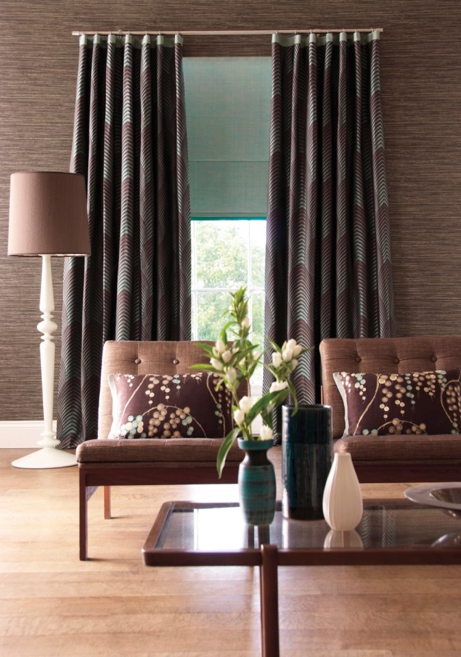 Homeiner of a modern living room with brown furniture