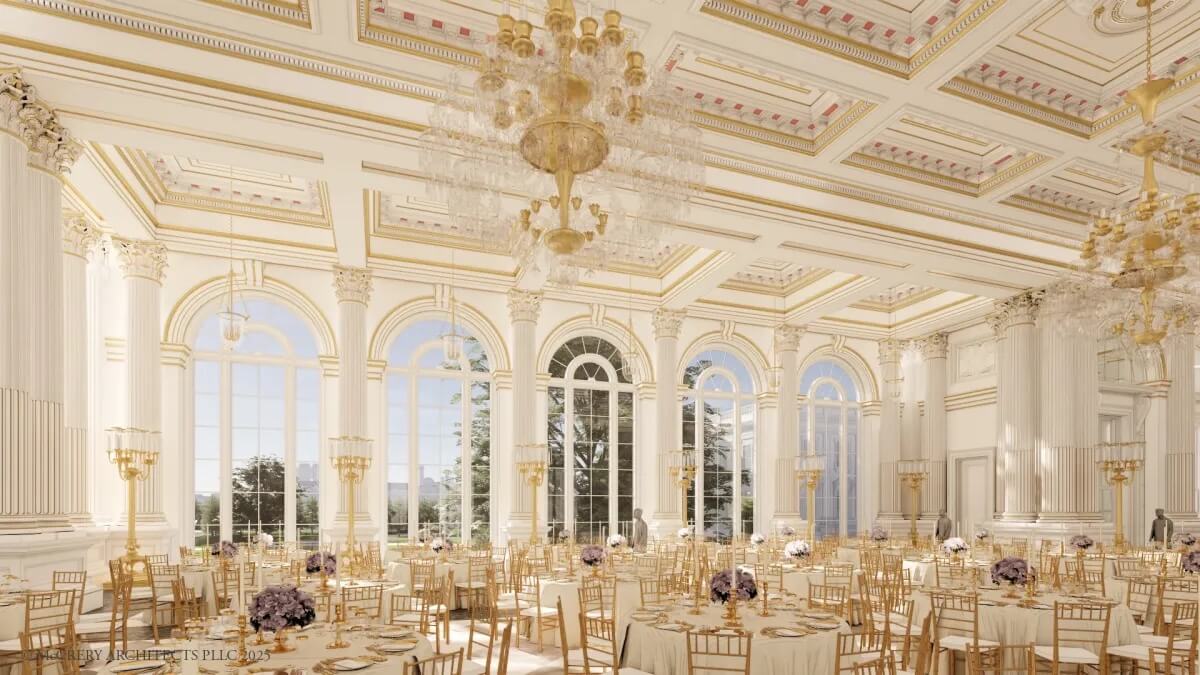 Interior of the White House ballroom