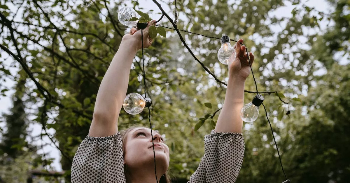 The households gave a large warning of hanging fairy lights outdoors on the fence