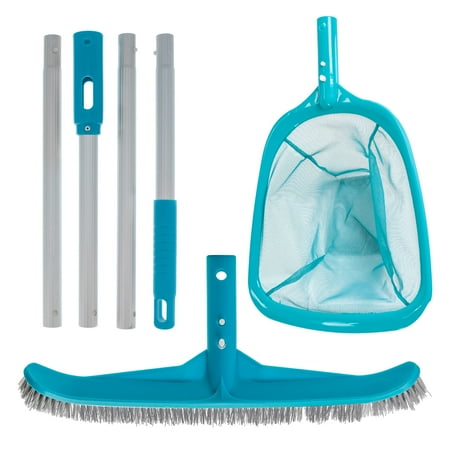 Us Pool Supply Pool maintenance kit with sheet of skimmer network, brush and adjustable telescopic pole - 6