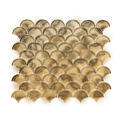 Metallic glass gold fan