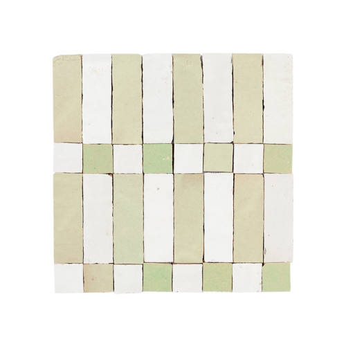 Moroccan Marrakesh stripes in pistachios Celly tiles - Otto Tiles & Design
