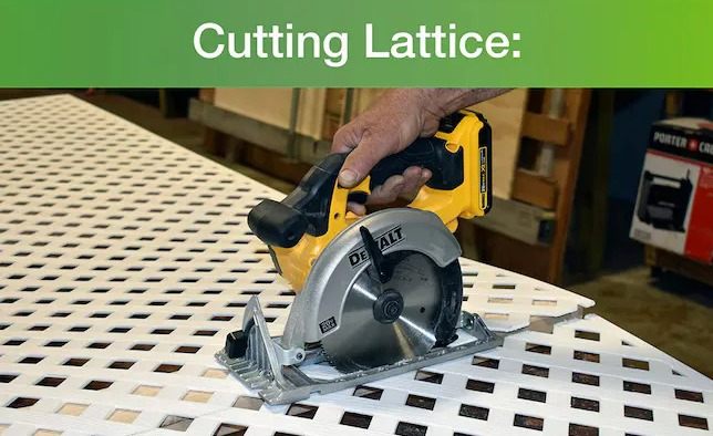 Cut the grid with a circular saw.