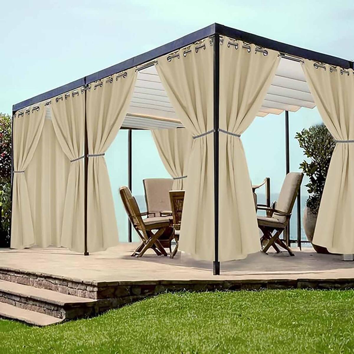 Vacation -outdoor curtains for the terrace waterproof all weather balcony outside curtain curtains