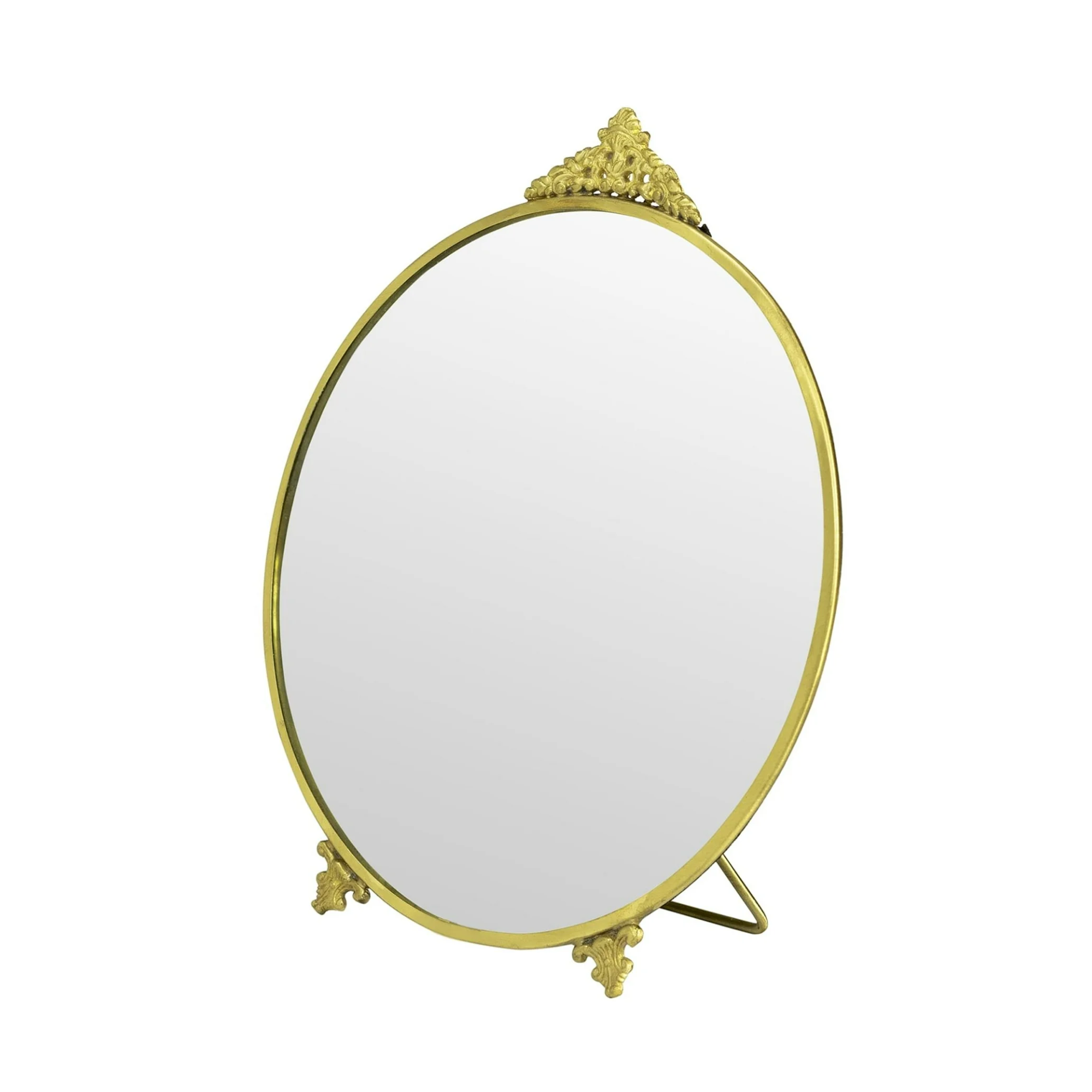 Table mirror with a gold antique frame