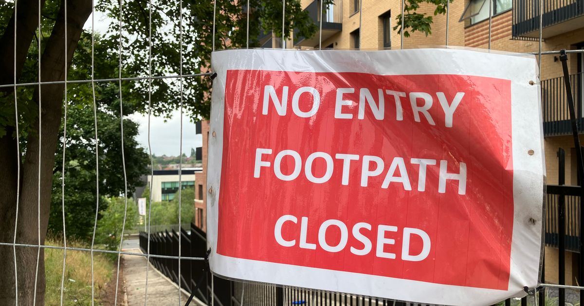 The developer Sparks Enforcement Row by "fencing" from the street without permission