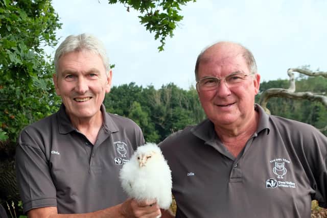 The experts from Barn OWL Chris Gibson left and Colin Gibson directly in the Howardian Hills.