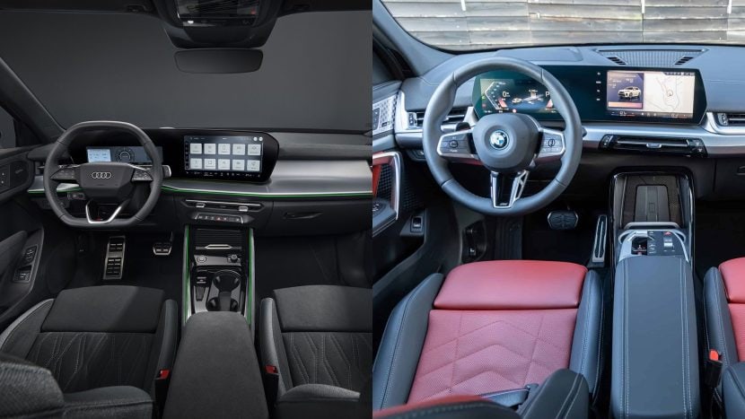 2025 BMW X2 against Audi Q3 interior design