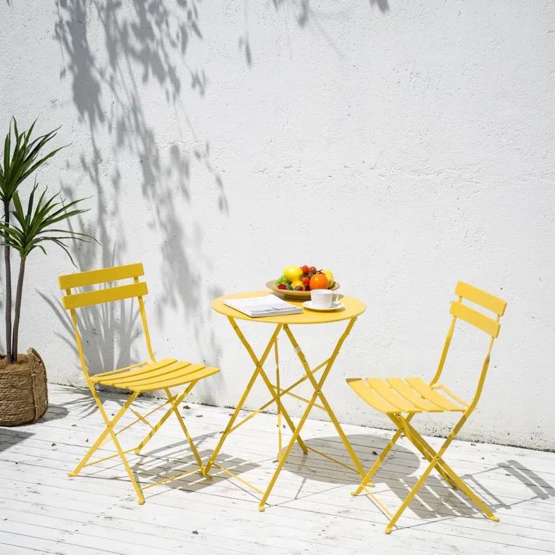 Shelah Steel Patio Bistro Set Shelah Steel Patio Bistro Set