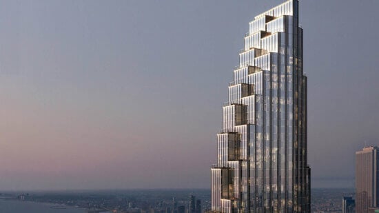 Trade glass tower, chicago, city center