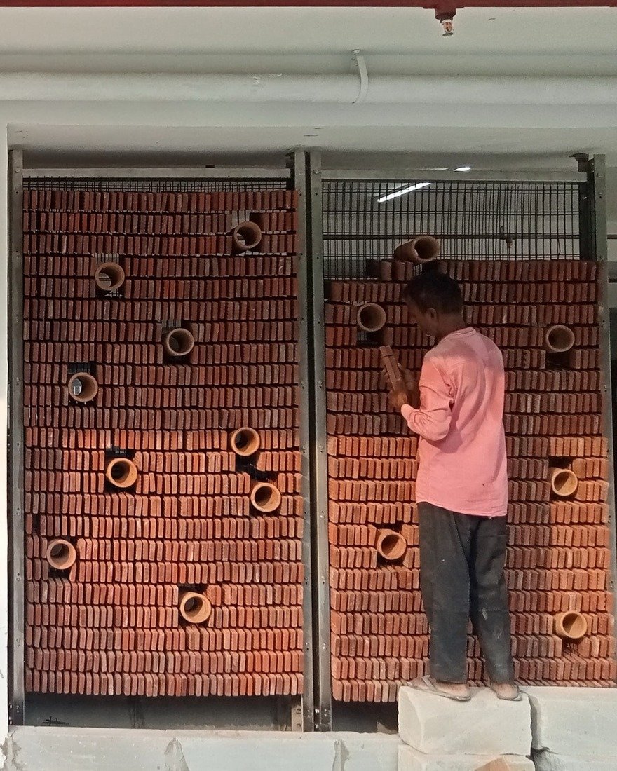 The architect develops a passive cooling system inspired by Anthills