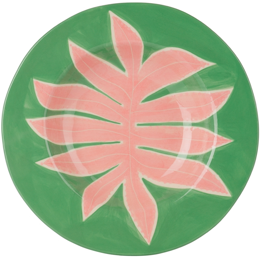 Green & Pink Leaf Teller
