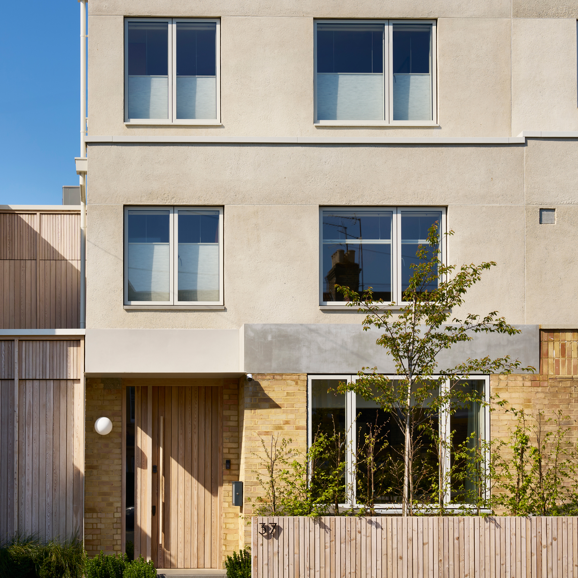 Outer of a renovated three -story house