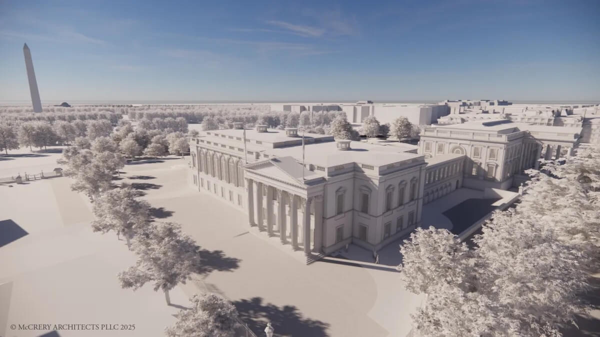 Air system of the ballroom of the White House