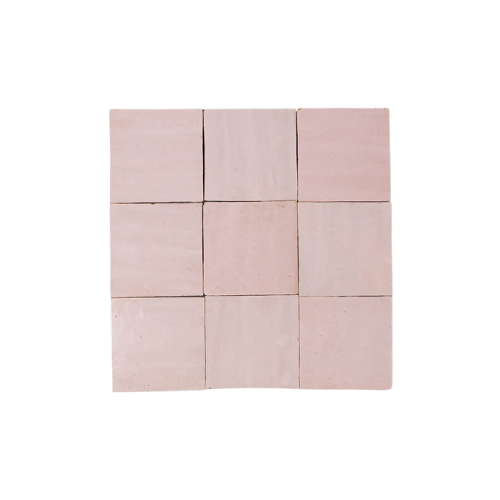 Moroccans blush pink cell tile - Otto Tiles & amp; design