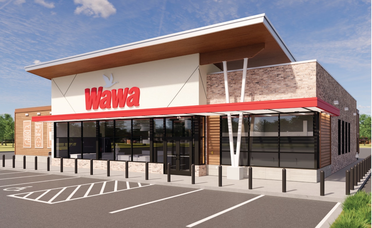 Wawa Store with prototype new look in New York this week with free coffee. See photos.