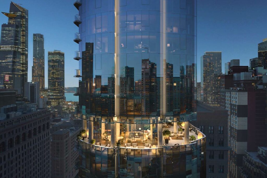 Casonis facade continues the installation in the 989 sixth Avenue in Midtown, Manhattan,