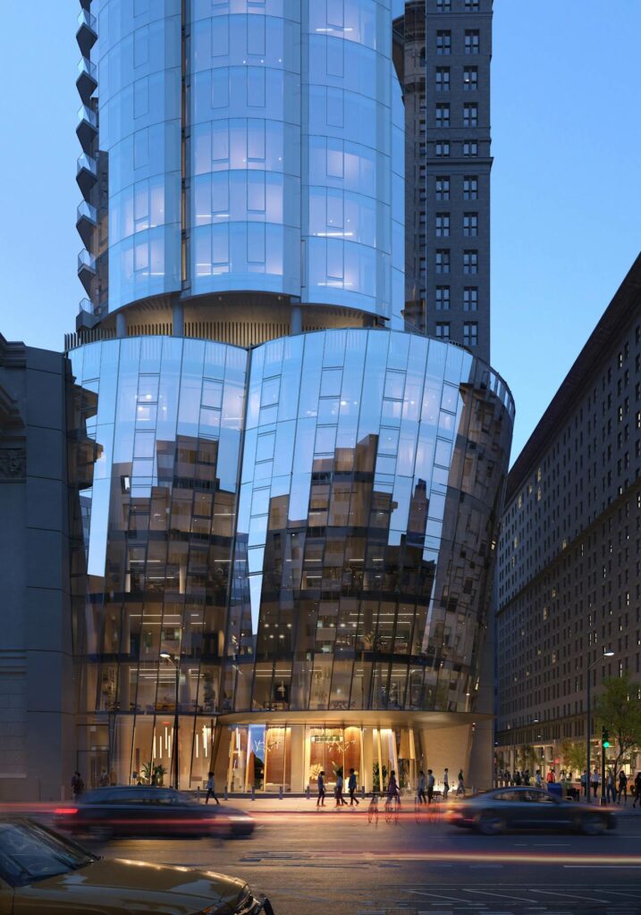 Casonis facade continues the installation in the 989 sixth Avenue in Midtown, Manhattan,