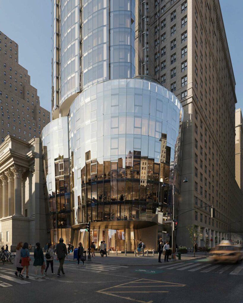Casonis facade continues the installation in the 989 sixth Avenue in Midtown, Manhattan,
