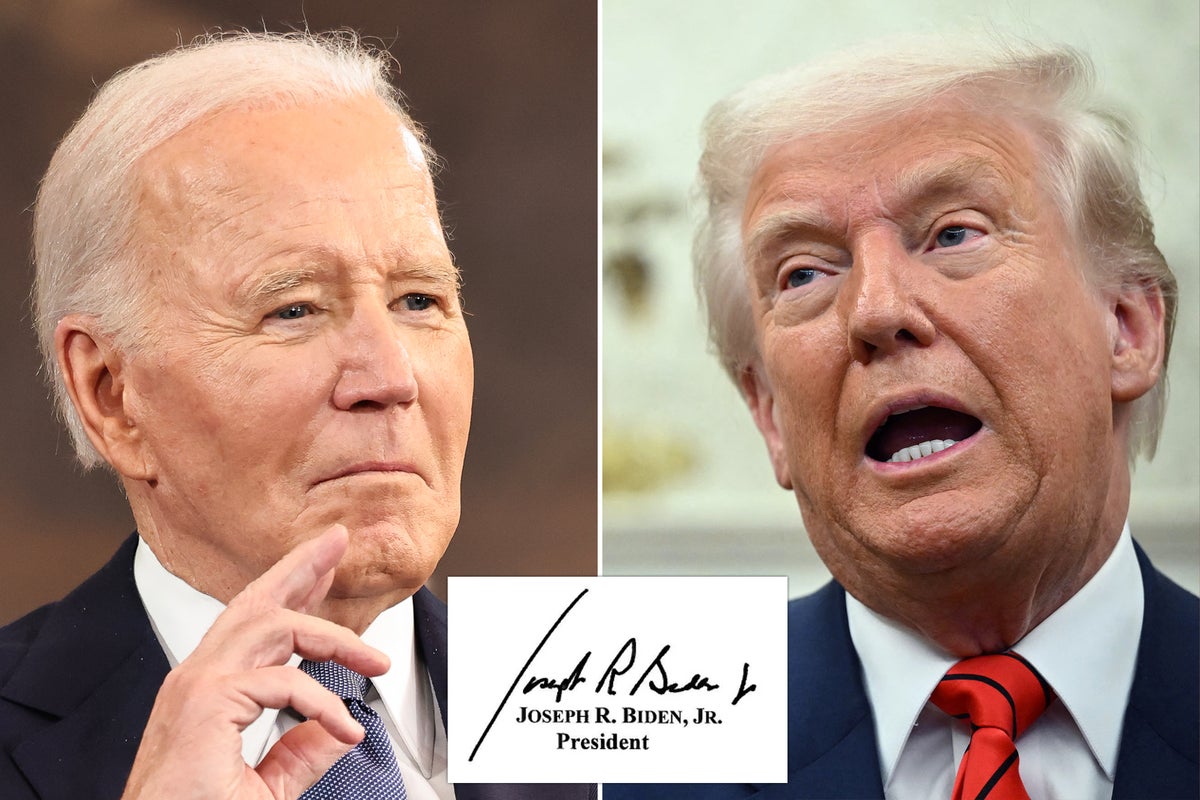 Trump reveals 'autopen biden' portrait on the facade of the white house 'Wall of Fame' between its 47 and 45 photos