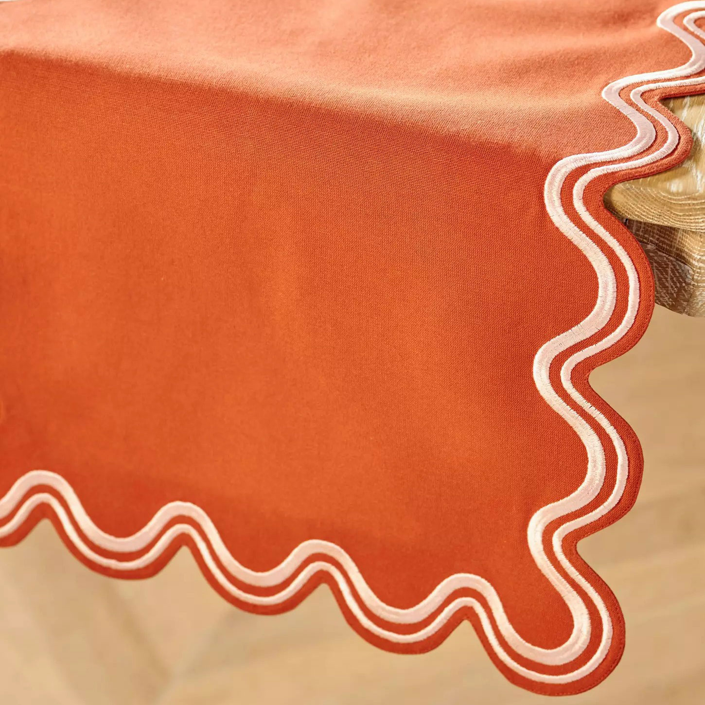 Madeline embroidered table runner