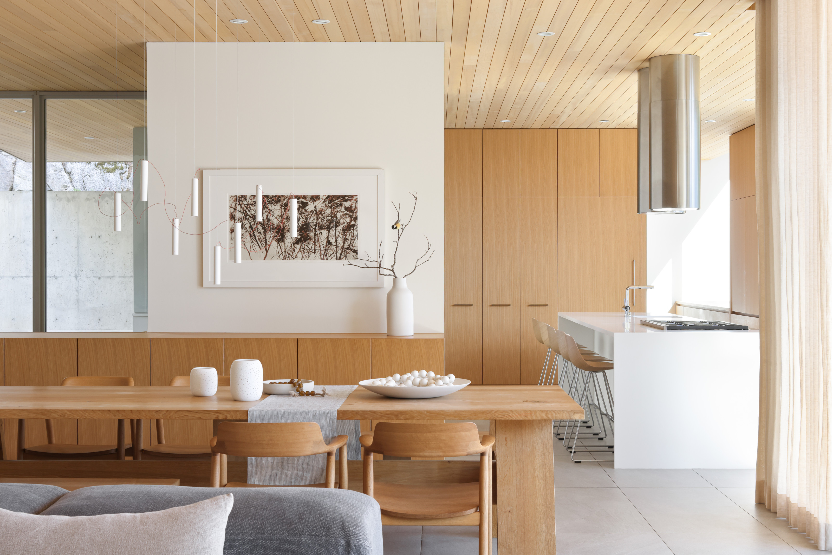 The kitchen and the dining area in the sanctuary
