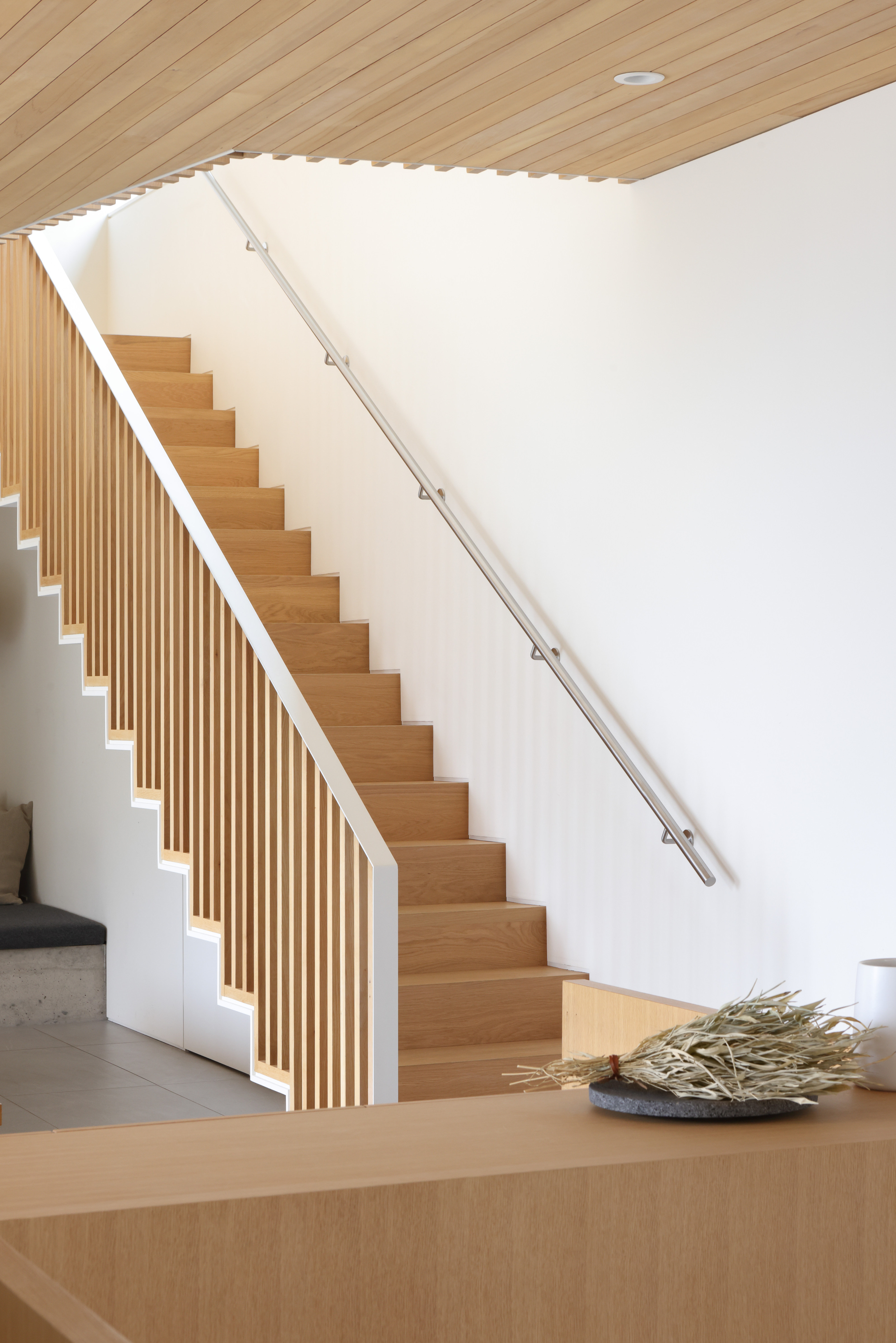 The main staircase in the sanctuary