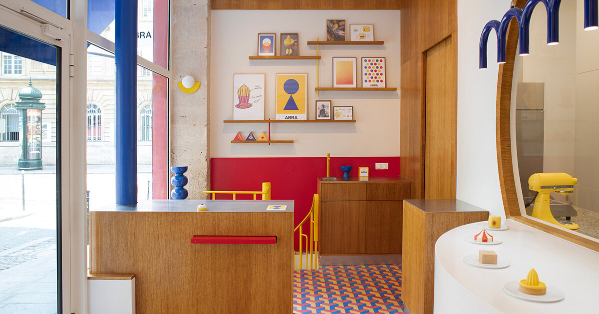 Paris Patisserie Abra frames pastries against brave colors