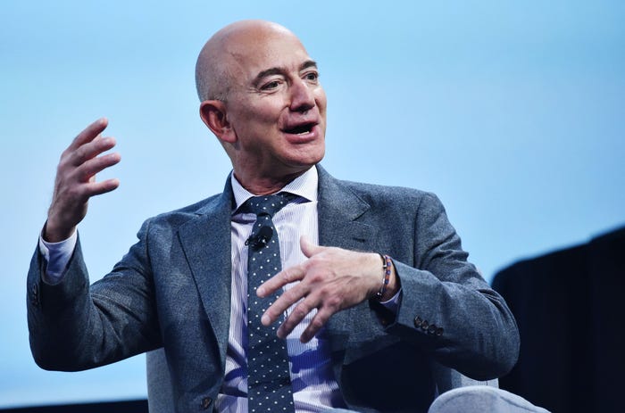 Jeff Bezos with a fine of highly towering Beverly Hills Hedge