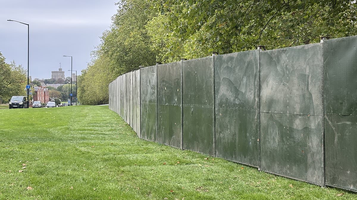 Metal fences are secured this week before the US state of visitors
