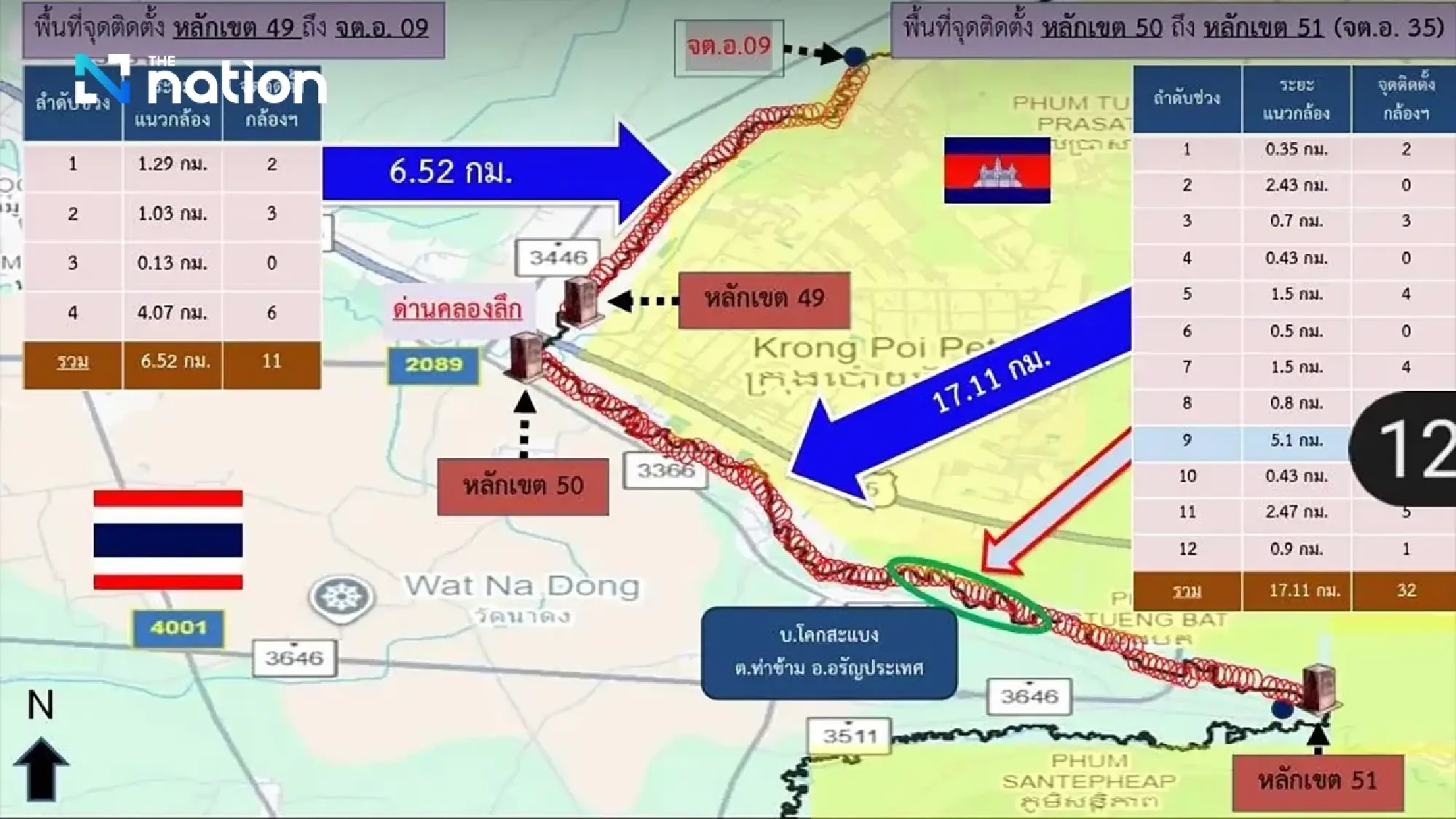 Thai military Advances Electronic Border Fence Project along the Cambodia border in Sa Kaeo