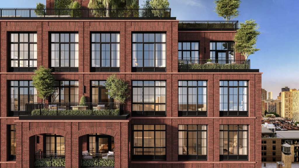 The Willow brick facade takes shape in the 201 East 23rd Street in Gramency, Manhattan,