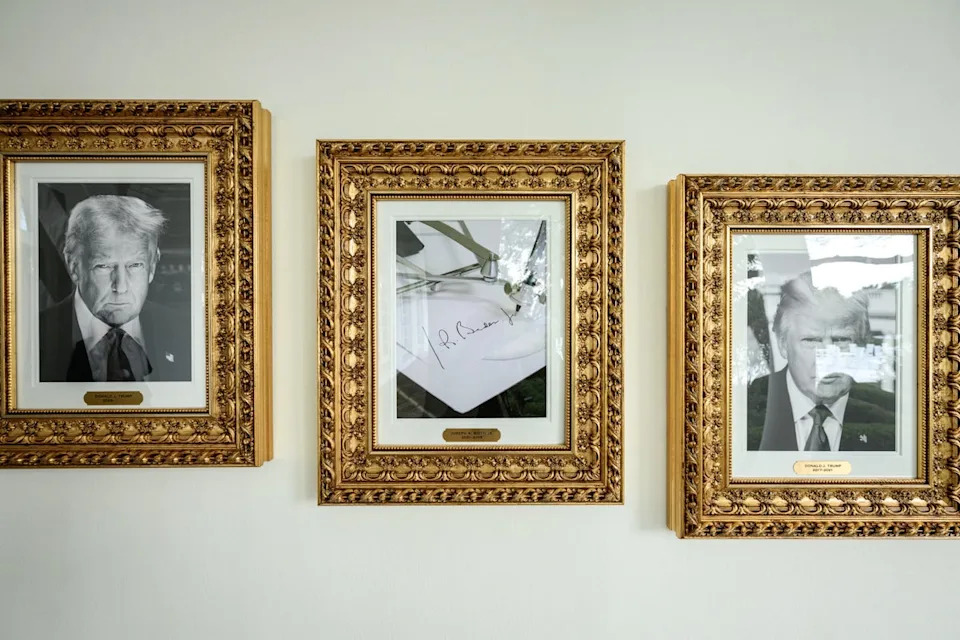 This photo shows the omission of former President Joe Biden by President Donald Trump 