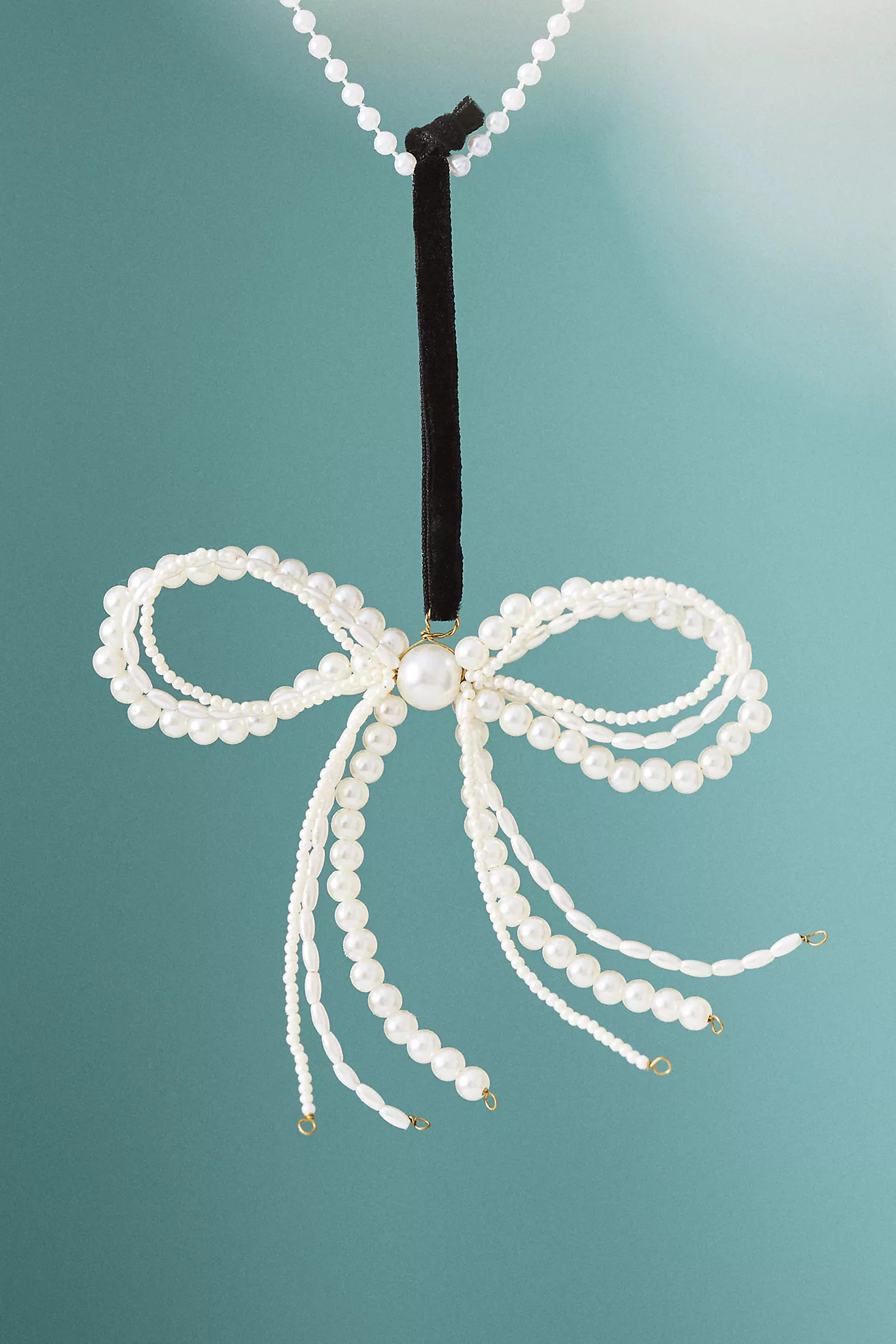 Pearled Bow Ornament
