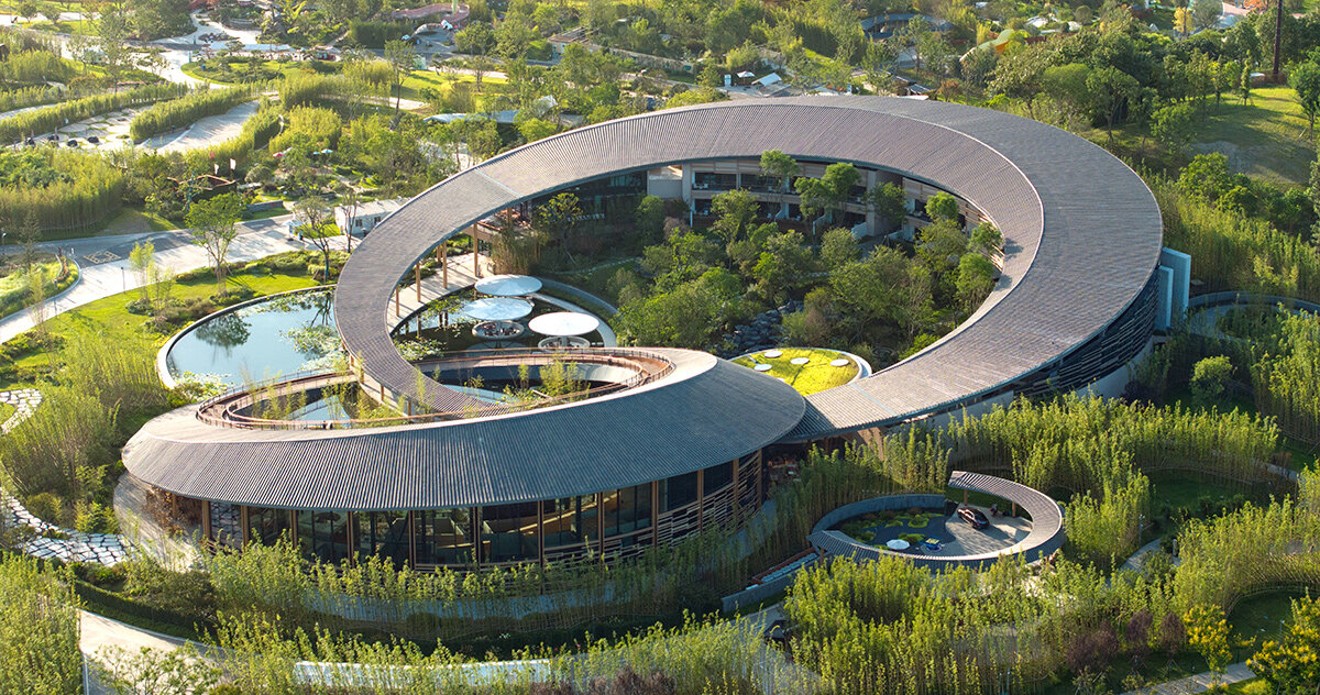 Intelligent ring-shaped roofs form the Tianfu living space pavilion