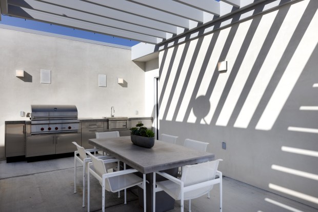 The grill center and dining terrace. (Photo by Andrew Bramasco...