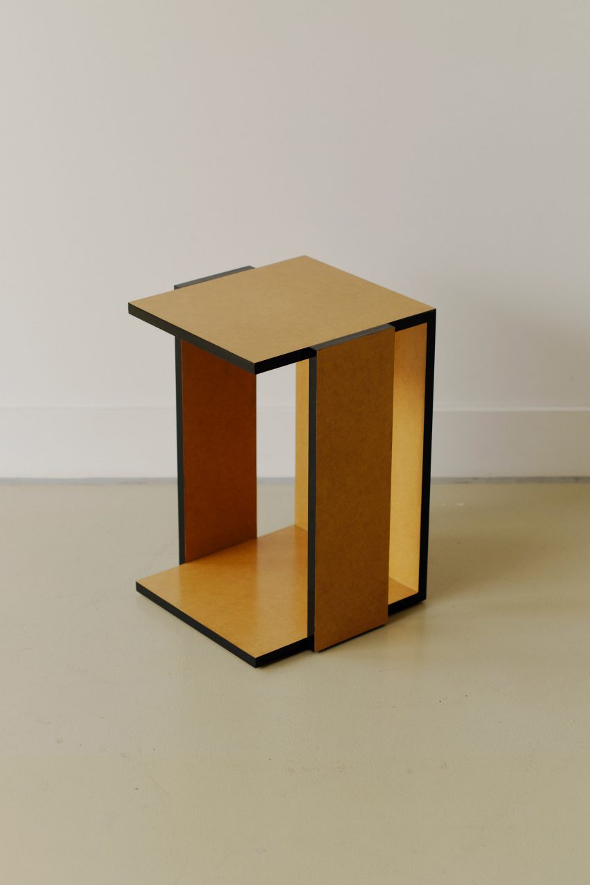 Georgina Davies' Undressed furniture collection is made from MDF