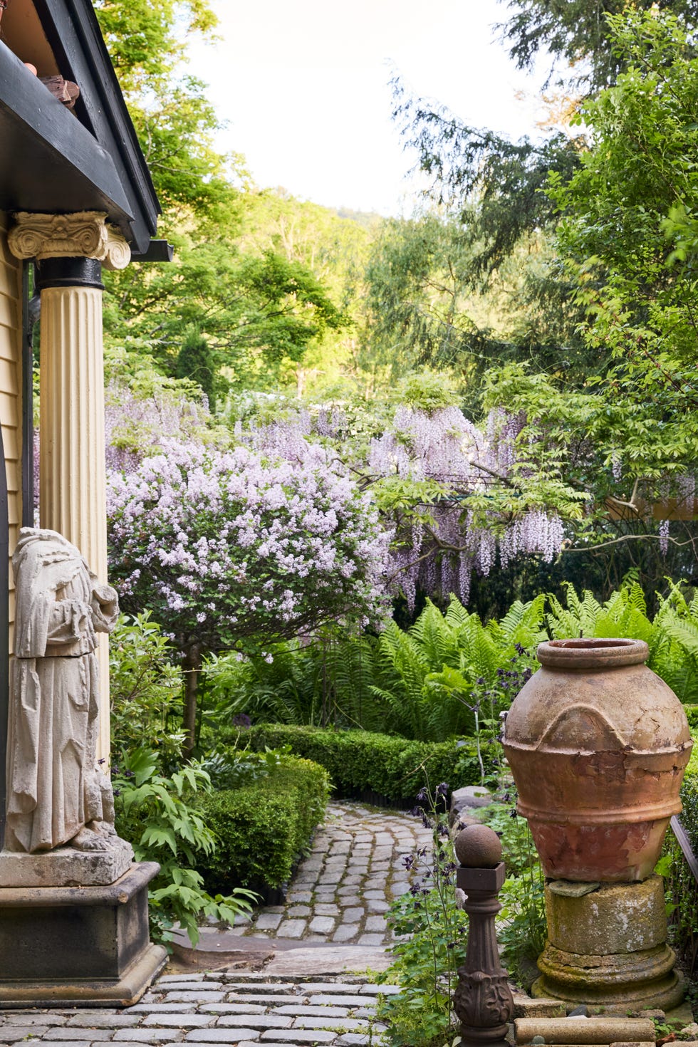 Garden in West Cornwall, Connecticut. House designed by Michael Trapp