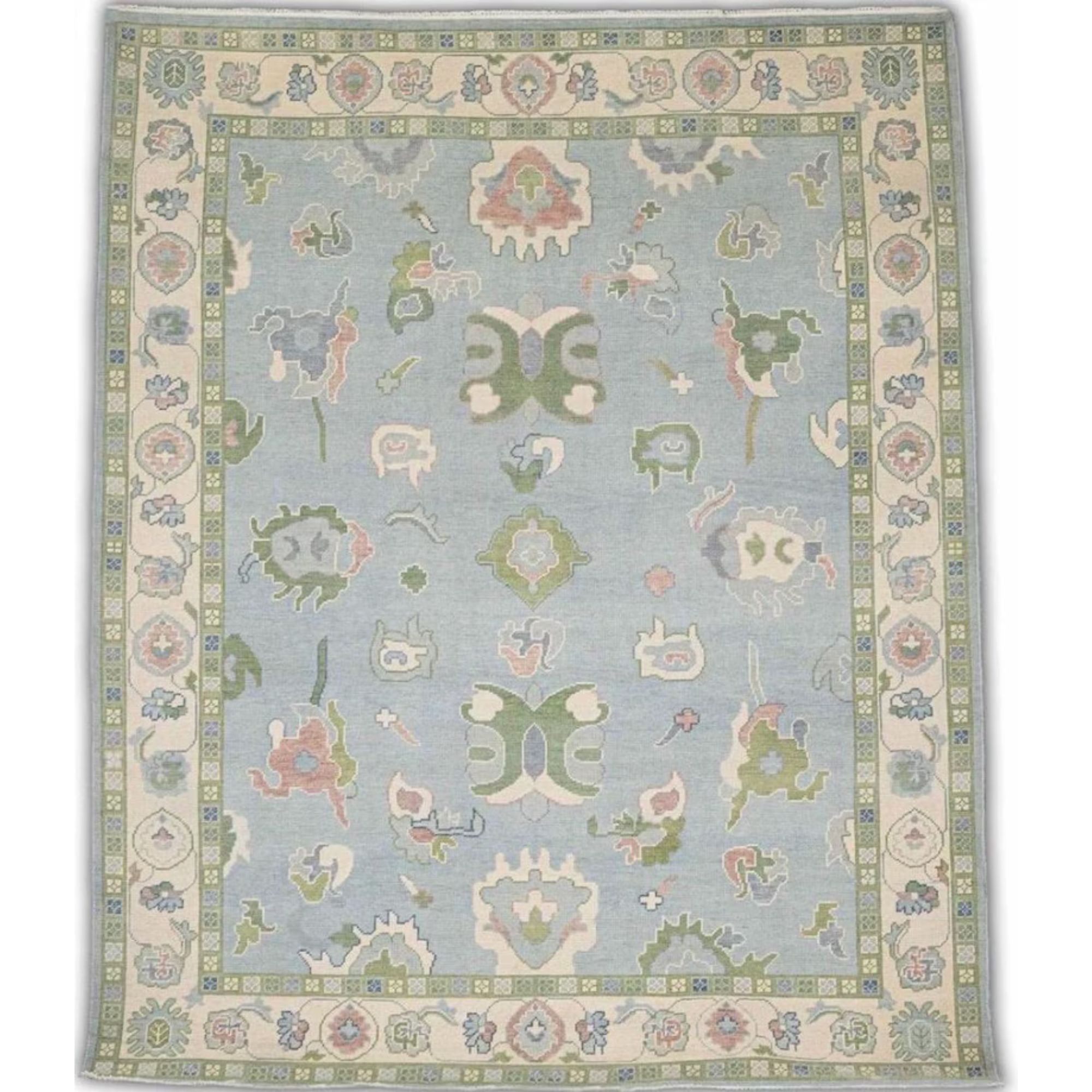 Hand-Knotted Wool Oushak Rug, 2' x 3'