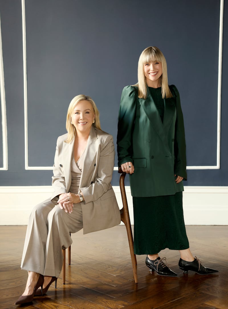 Designers Arlene McIntyre (seated) and Róisín Lafferty. Fleetwood developed its new Prestige range in close collaboration with both designers. Photo: Kieran Harnett