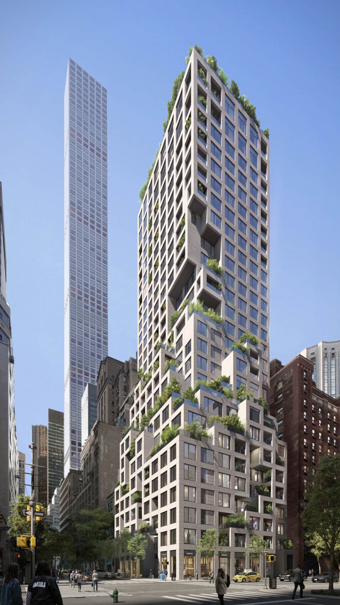 Terrace Tower, New York, Upper East, plants on balconies