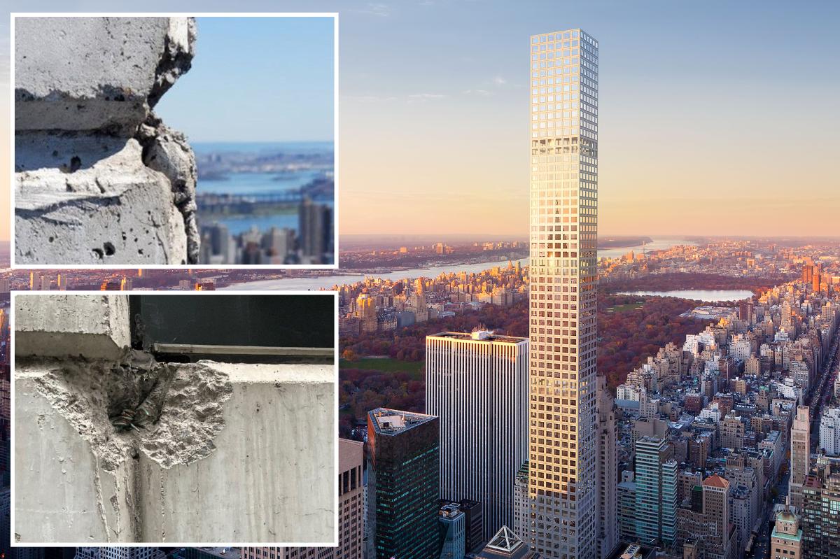 432 Park Ave. “Chunks of concrete” could rain if the cracks in the NYC Supertall are not repaired