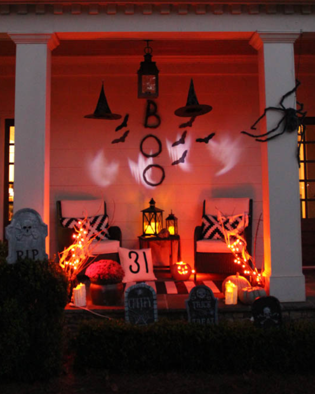 Halloween decorations outdoors