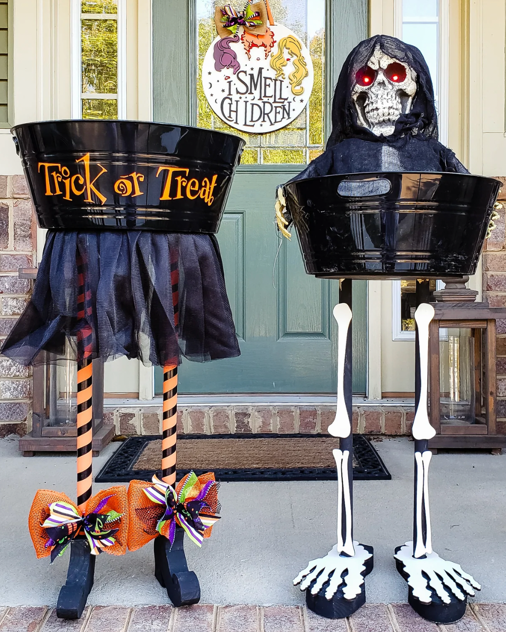 Halloween decorations outdoors