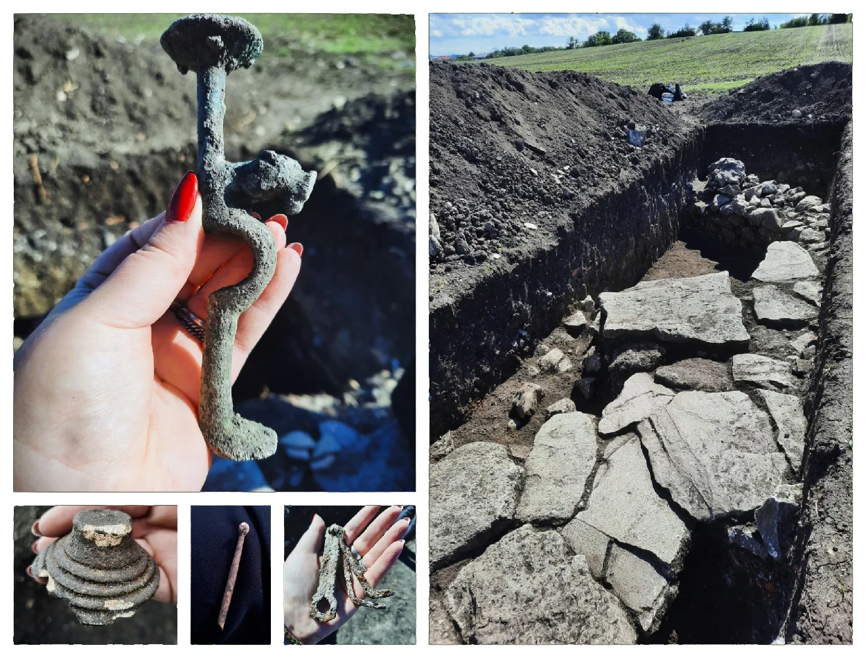A bronze temple facade box is one of the new discoveries in Turda