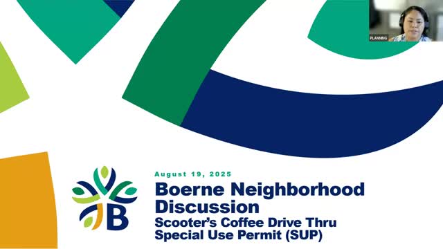 Boerne Neighborhood Meeting Reviews Scooter's Coffee Drive-through Special Use Permit for 31500 IH-10